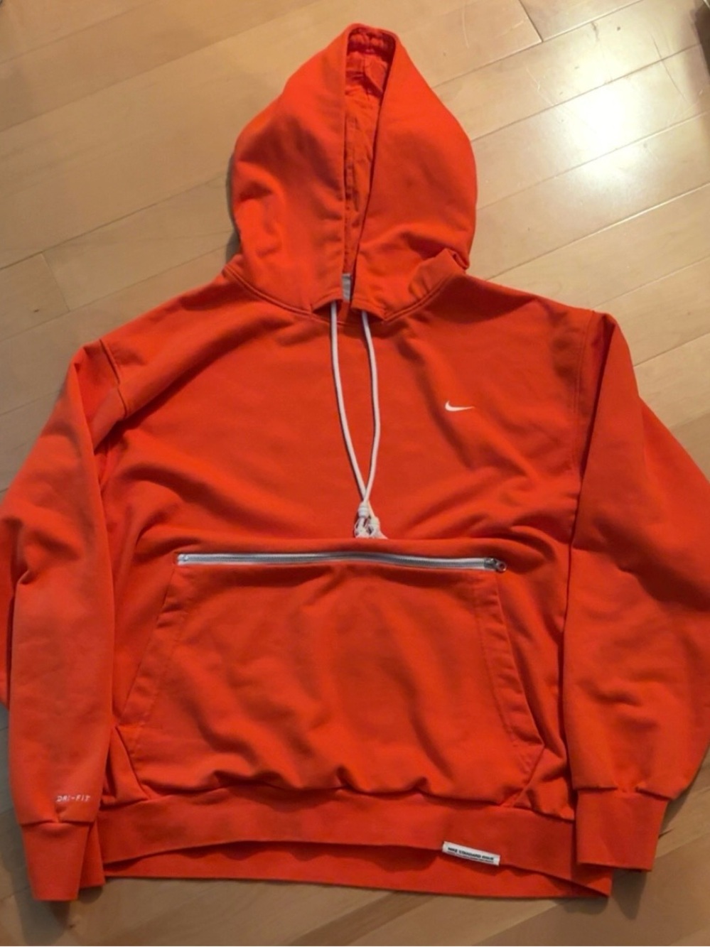 Nike Bright Orange Hooded Pullover Sweatshirt